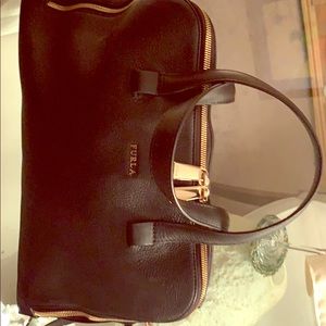 Furla leather purse crossbody with strap